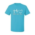 thumbnail image 2 of Wild Bobby, Faith.Hope.Love Heart Beat, Inspirational/Christian, Men Graphic Tee, Light Turquoise, Medium, 2 of 4