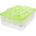 thumbnail image 1 of Boîte de Rangement pour Ufs 32 Compartiments pour Réfrigérateur Plateau à Ufs avec Couvercle Conteneur de Stockage en Plastique Transparent Vert, 1 of 8