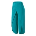 thumbnail image 4 of Sexy Dance Women Trousers Wide Leg Yoga Pants High Waist Palazzo Pant Stretch Bottoms Casual Workout Light Blue XXL, 4 of 8