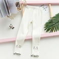 thumbnail image 2 of Edvintorg 3-12 Years Cute Leggings for Girls Autumn Winter Baby Girls Fungus Side Embroidery Cat Leggings Cropped Trousers Warm Leggings Kids Girl, 2 of 3