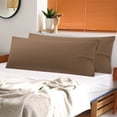 thumbnail image 1 of PiccoCasa 2 Pcs Body Pillowcases Microfiber Envelope Long Pillowcover, King Brown, 1 of 8