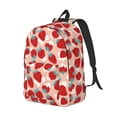 thumbnail image 2 of Balery Red Strawberry Vintage Canvas Backpack for Men and Women - Large Capacity, Durable Travel Laptop Bag for School, Work, Hiking, and Outdoor Activities, 2 of 7