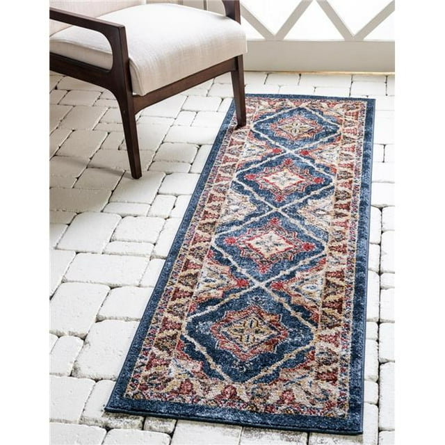 Unique Loom 3135287 2 Pi 7 Po x 10 Pi Tapis Utopique Rhea Runner&44; Bleu Marine