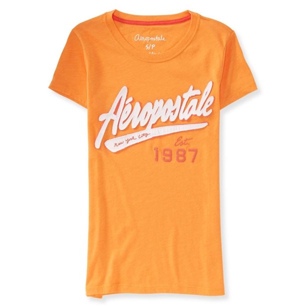 Aeropostale Womens NYC 1987 Graphic T-Shirt, naranja, mediano Aeropostale Camiseta gráfica