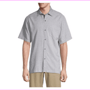 $140 Tommy Bahama Geovanni Geo Regular-Fit Geometric-Print Silk Shirt,M