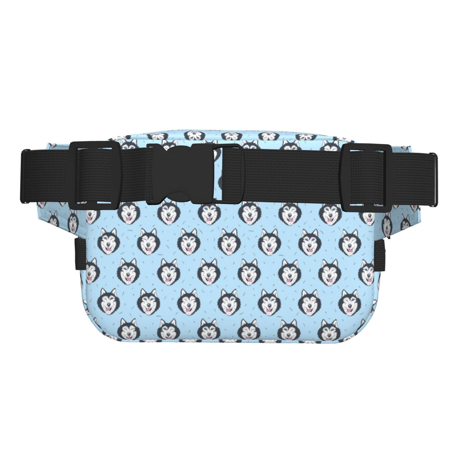 Kdxio Husky Head Crossbody Double Layer Waist Bag Belt Bag for Unisex Fanny Pack Fashion Waist Packs for Hiking Running Shopping Traveling