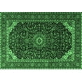 thumbnail image 1 of Ahgly Company Indoor Rectangle Medallion Emerald Green Traditional Area Rugs, 2' x 3', 1 of 4