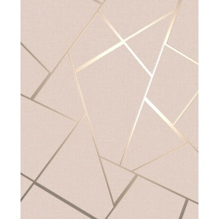 Fine Decor Quartz Blush Fractal Unpasted Expanded Vinyl Wallpaper, 20.5-in by 33-ft, 56.4 sq. ft.