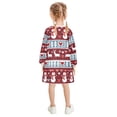 thumbnail image 3 of Girls' long-sleeved dress Sweater Knit Snowmen Girls' A-line dress with ribbed cuffs Soft and comfortable, 3 of 6