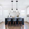 thumbnail image 2 of Melucee 2-pack Pendant Light,Black Modern Pendant Light for Kitchen Island,Hanging Ceiling Light Fixture,Farmhouse Pendant Lighting for Dining Room Bedroom, 2 of 6