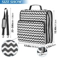 thumbnail image 3 of Minimalist Line Art Stripes Lines Zipper Binder Bag 3 Ring Binder Bag,Large Capacity Durable Binder Organizer Bag, 3 of 8