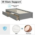 thumbnail image 5 of SEGMART Twin Bed Frame, Kids Wood Platform Bed Frame Bedroom Furniture, Wood Slat Support Mattress Foundation, Modern Wood Daybed for Kids Teens Adults, Grey, SS1307, 5 of 9