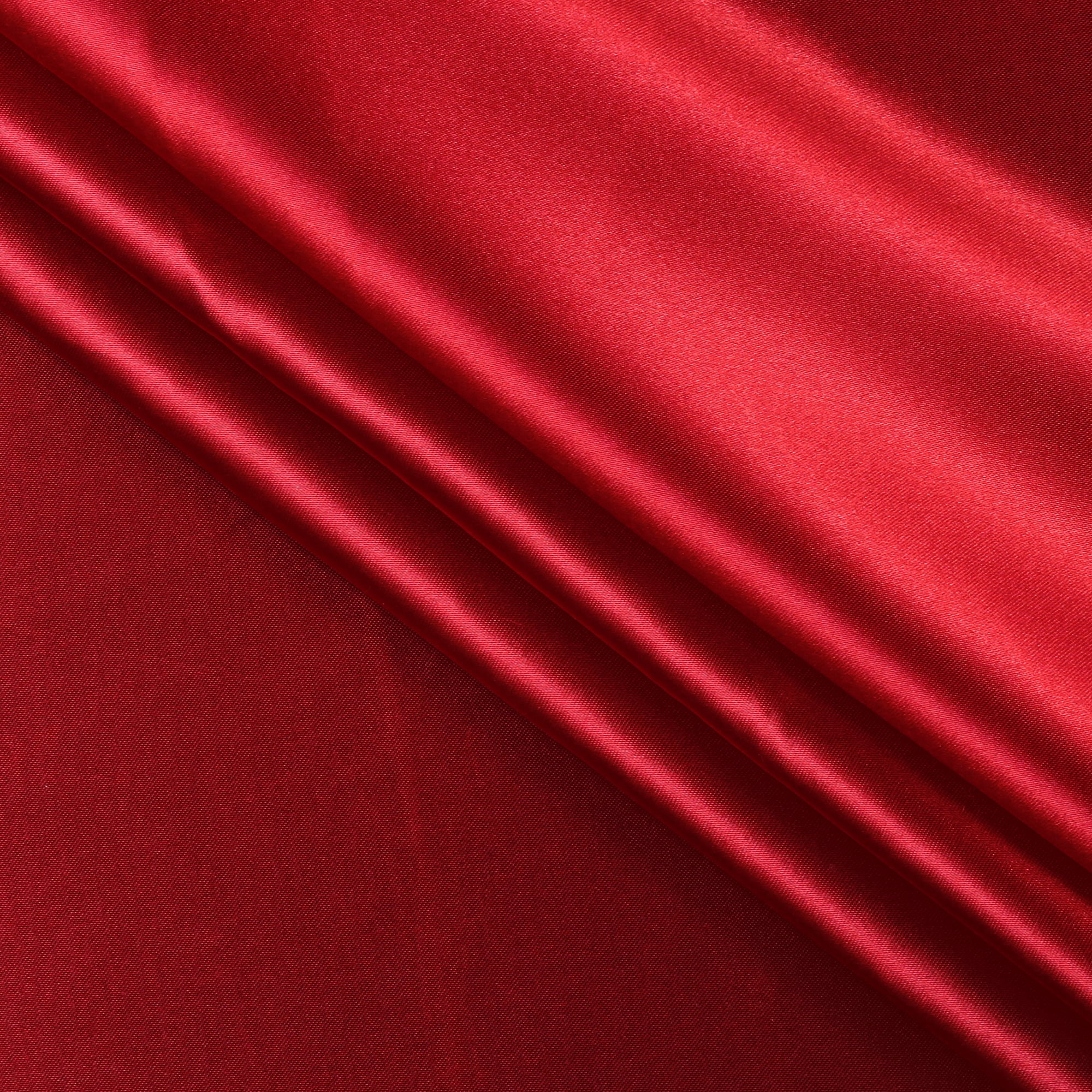 mds Pack of 5 Yard Charmeuse Bridal Solid Satin Fabric for Wedding Dress Fashion Crafts Costumes Decorations Silky Satin 44” Apple Red