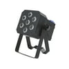 Monoprice Super-Bright PAR Stage Light (RGBAW-UV) 12 Watt, x 7 LED, Built-in Program Abilities, such as Fade, Strobe, Color Changing