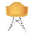 thumbnail image 1 of Yellow Bucket Chair Metal Legs, Chrome Eiffel Lesg. Chair ideal for Kitchen and Dining Room., 1 of 3
