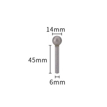 

6mm Shank Spherical Head Diamond Grinding Bit Round Ball Burs For Stone Drill