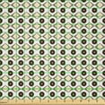 thumbnail image 2 of Ambesonne Geometric Fabric by the Yard Microfiber, Tribal Art Rhombus Shapes, 5 Yards, Sepia and White, 2 of 2