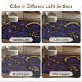 thumbnail image 7 of ODIKA 4'x6' Washable Area Rug Stain Resistant, Low Pile, Easy Care Purple Gold Celestial Butterfly Foliage Design Elegant Night Sky Motif with Golden for Dorm Room, Small Living, 7 of 7