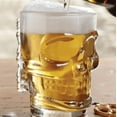 thumbnail image 2 of Set of 2 17.62 Oz Skull Glass Mugs - Clear, 2 of 4
