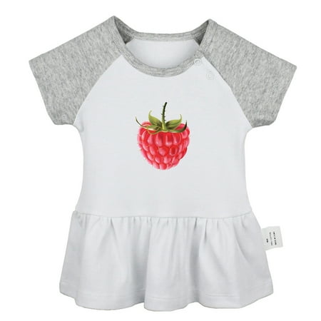 

Fruit Raspberry Pattern Dresses For Baby Newborn Babies Skirts Infant Princess Dress 0-24M Kids Graphic Clothes (Gray Raglan Dresses 6-12 Months)