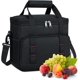 thumbnail image 1 of Lonchera para hombre y mujer Bolsa del Almuerzo Aislada Reutilizable para Adulto Gran Capacidad Función de Aislamiento A Prueba de Goteo Negro, 1 of 4