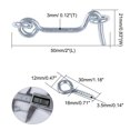 thumbnail image 2 of Unique Bargains 2 Inch Cabin Hook Plating Finish Galvanized Iron for Cupboard Shed Lock Catch Eye Hook Latch 24pcs, 2 of 7