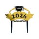 thumbnail image 1 of Adornos para tartas de graduación: gorros de graduación y adornos decorativos para cupcakes. Tema de fiesta de graduación, 1 of 5
