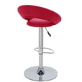 thumbnail image 3 of Set of 4 Modern Home Rho "Leather" Contemporary Adjustable Height Counter/Bar Stool (Cherry Red), 3 of 6