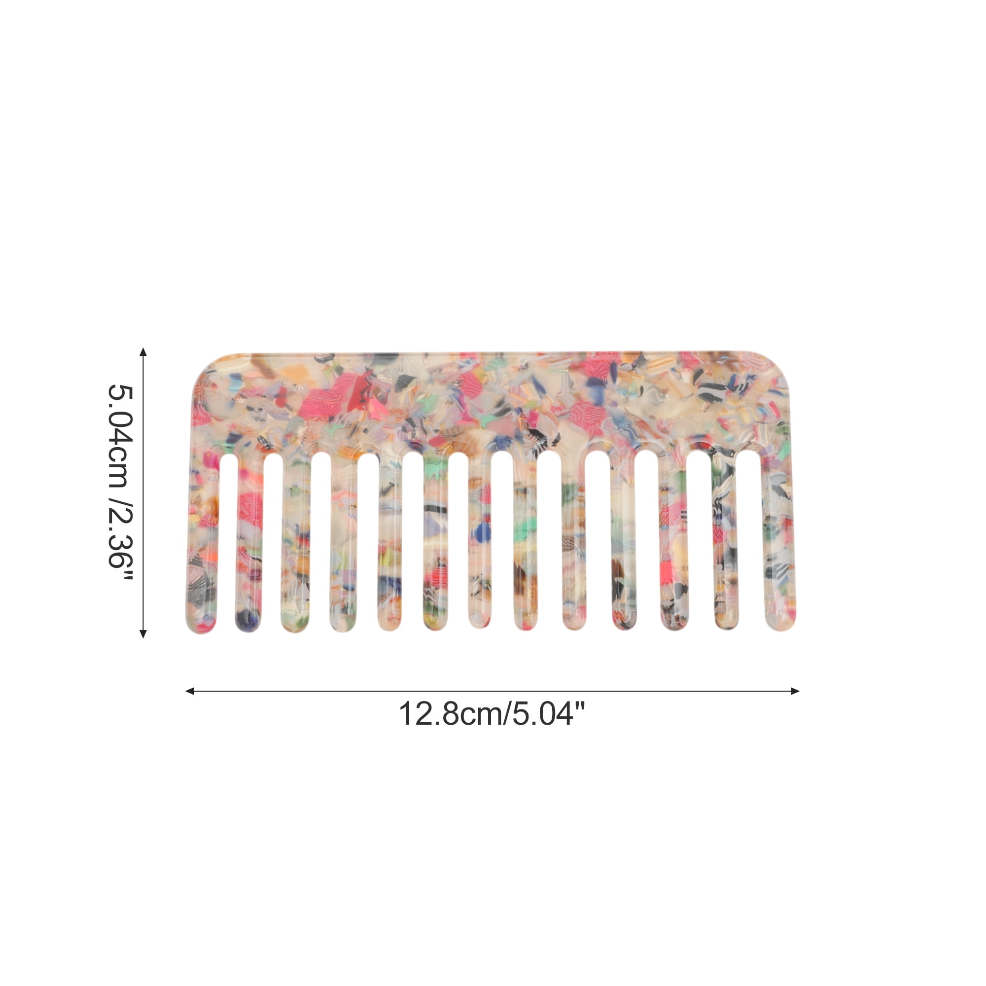 Unique Bargains 1 Pc Vintage Portable Wide Tooth Comb for All Hair Types Colorful