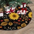 thumbnail image 3 of FMSHPON sunflowers Flowers Ditsy Xmas Christmas Tree Skirt Stand Mat for Holiday Party Decoration Indoor Outdoor 36 inches, 3 of 3