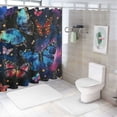 thumbnail image 7 of CMMY Home Bathtubs Bathroom Curtain Decoration Colorful Butterfly Blue Purple Style Waterproof Shower Curtain Multiple Sizes White, 7 of 7