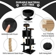 thumbnail image 3 of NINESHI 58" Cat Tree Large Cat Tower Condo w/ Multi-Level Scratching Post for All Indoor Cats, Black, 3 of 7