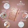 thumbnail image 2 of Libro de recetas de Fox Clever - Haz tu propio libro de cocina familiar y organizador de cuaderno de recetas en blanco, diario de cocina vacío para escribir en recetas, tapa dura A5, tiendas 60 receta, 2 of 3