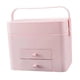 thumbnail image 3 of Estuche de maquillaje organizador con espejo iluminado, resistente al agua y cajones. Rosa, 3 of 9