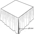 thumbnail image 4 of 400TC Sateen Solid Cotton Fringe Ruffle Bed Skirt, 4 of 4