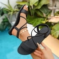 thumbnail image 4 of Walking Casual Orthotic Sandals Women's Fashionable And Versatile Plus-Size Wrap Strap Roman Sandals Spring/Summer Style Trendy And Comfortable Sandals Black 41, 4 of 9
