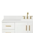 thumbnail image 6 of Ariel Taylor 54 In. Rectangle Sink Bathroom Vanity With Carrara White Quartz Countertop 1.5 Edge In White, 6 of 11