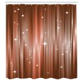 thumbnail image 2 of Ambesonne Space Shower Curtain, Abstract Beams Stars Galaxy, 69"Wx70"L, Pale Rust, 2 of 4