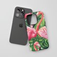 thumbnail image 3 of Flamingo Tropical For All iPhone Series Protective Phone Case Hawaiian Summer Pink Green, 3 of 7