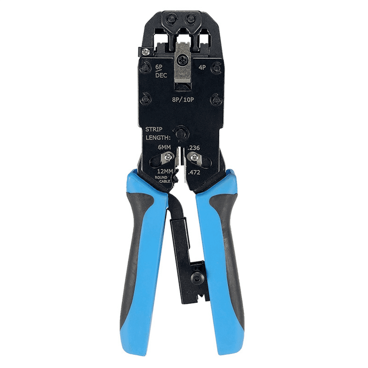 3X RJ45 Network Crimper 10P 8P 6P 4P Crimping Tools Stripper for RJ45 RJ11 RJ12 RJ50 Connector Ethernet Cable,3 x Crimper,Black&Blue