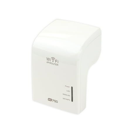 Wireless-AC Wifi Repeater/AP Router AC750 Wifi AC 750 Mbps (2.4 GHz 300Mbps + 5.0 GHz 433Mbps) Wireless Network Repeater, Router, Wifi Access Point