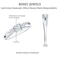 thumbnail image 6 of Rosec Jewels Lab Diamond Anniversary Ring for Women (Ef-Vs Quality) - Princess Cut Diamond 3 Stone Ring, 10K White Gold, US 7.50, 6 of 7