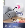 thumbnail image 2 of AILKIN USB C Wall Charger Block,20W PD C Type Wall Chargers Compatible for iPhone Charger Fast Charging Block Charger Plug Power Adapter USB C Brick Cube Box,Pink, 2 of 5