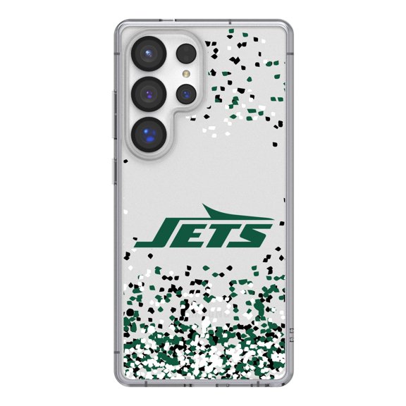 New York Jets Galaxy Clear Case with Confetti Design