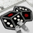 thumbnail image 5 of CASAFUN Game Dice Rugs Bedside Carpet Door Mat for Front Porch Patio,Dirt And Wear Resistants Home Entrance Floor Mat Welcome Mat,Non Slip Modern Home Decor for Hallway Bedroom Bathroom Living Room, 5 of 7