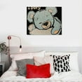 thumbnail image 5 of Orinice Teddy Bear Fine Art Aesthetic Poster & Print Wall Painting for Home Decor Canvas Living Room Bedroom Office Wall Decor 20x16in, 5 of 6
