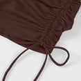 thumbnail image 3 of felwors High Waisted Yoga Shorts Ruched Drawstring Tummy Control Lifting Athletic Running Coffee for Size S, 3 of 5