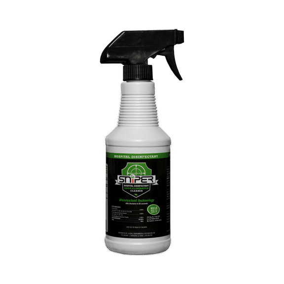 Sniper Hospital Disinfectant, Odor Eliminator and All-Purpose Cleaner, 16 Ounce Spray