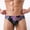 Gray, variant on Men's Briefs Ice Silk Triangle Bikini Underwear Print Breathable Briefs Sexy Low Waisted Underpants