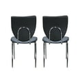 thumbnail image 5 of Linon Metal Chapata Stacking Dining Chairs, Set of 2, Black Faux Leather, 5 of 10